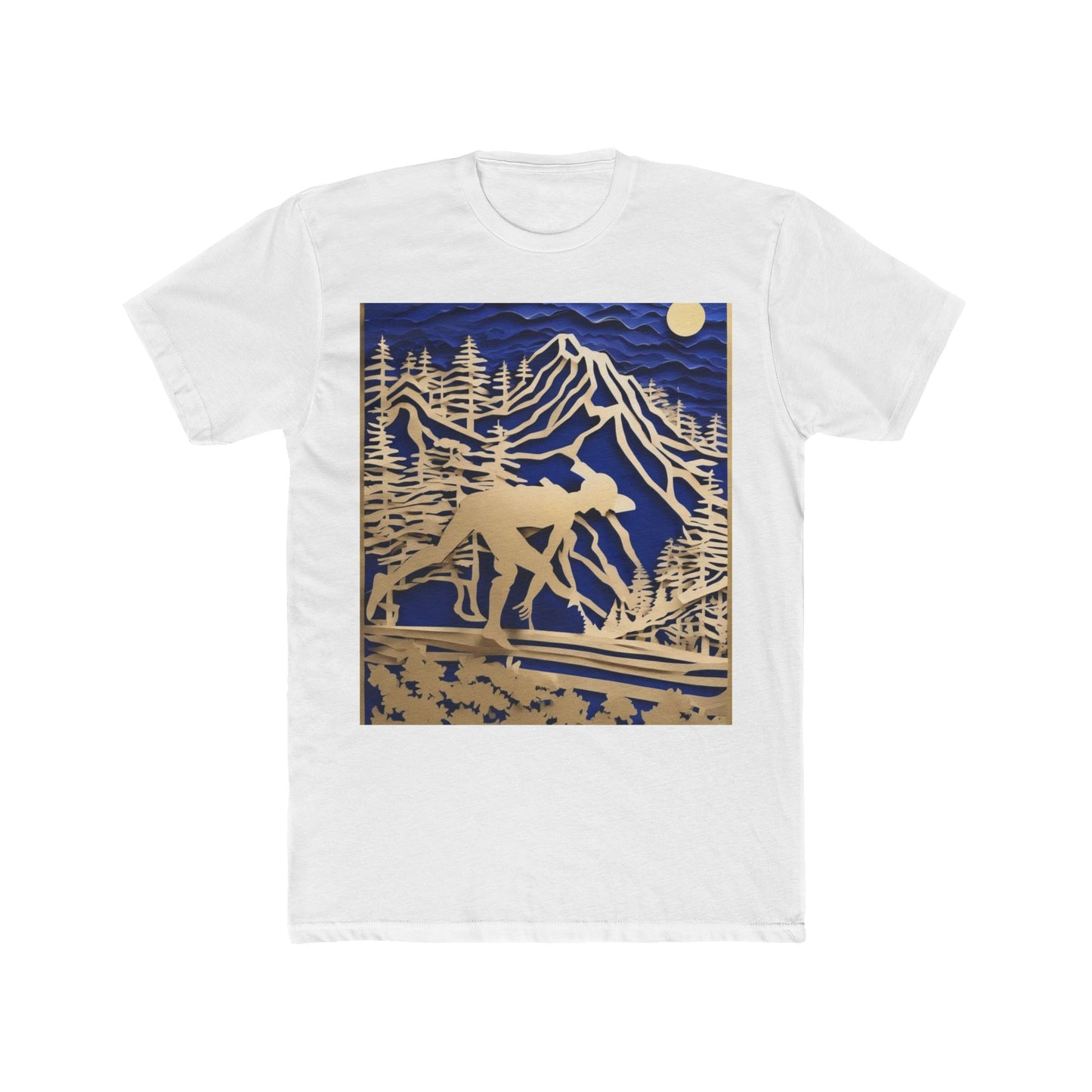 boostlete-recovery-progress-scene-trail-3d-paper-0176 — Unisex Cotton Crew Tee (NL 3600)