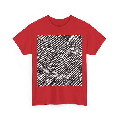 boostlete-mile-by-mile-pattern-barcode-monoline-0059 — Unisex Heavy Cotton Tee (Gildan 5000)
