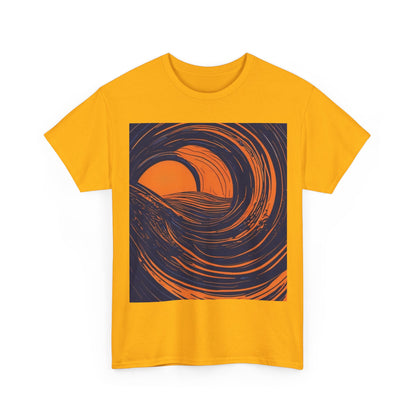 boostlete-rise-grind-icon-sunrise-speed-line-art-0202 — Unisex Heavy Cotton Tee (Gildan 5000)