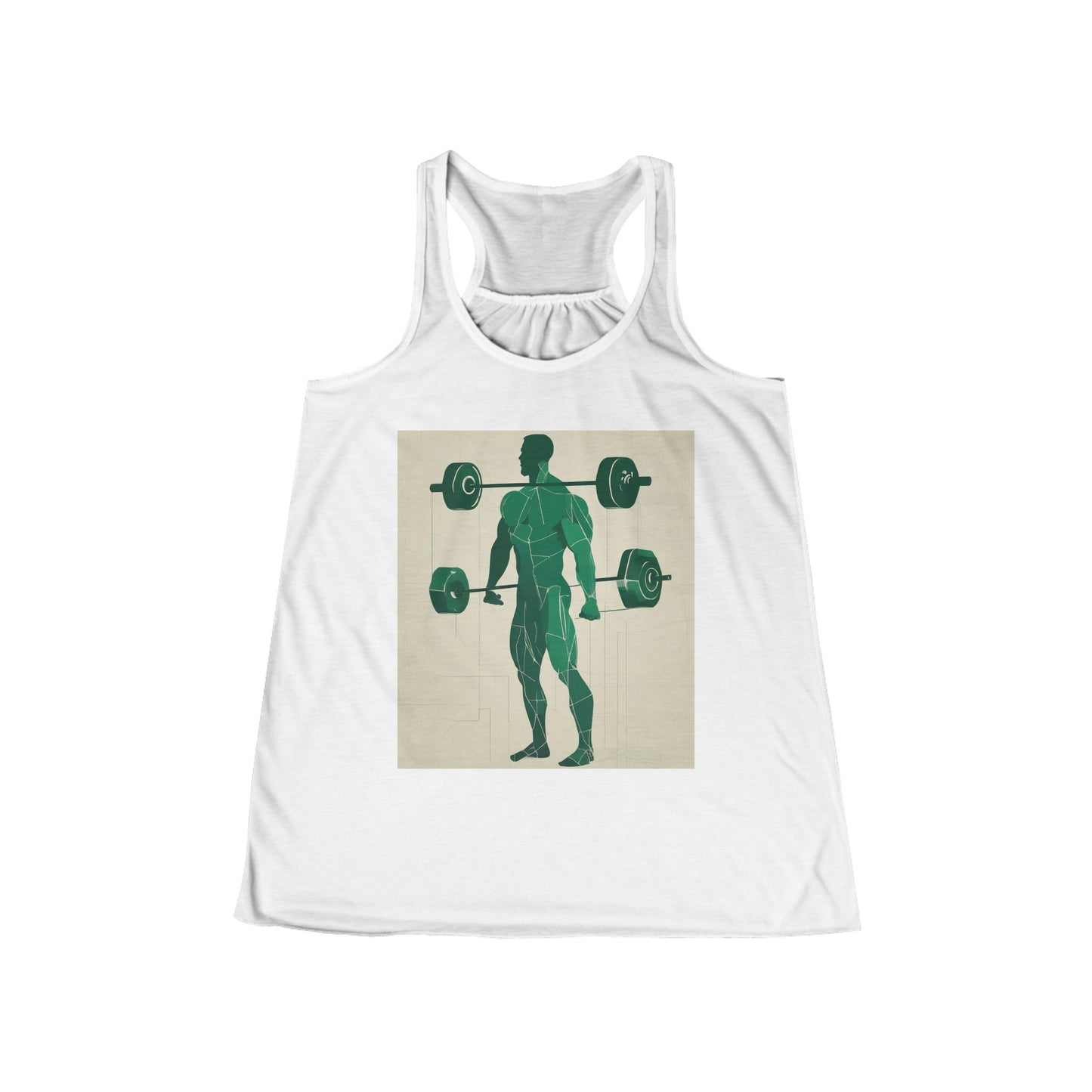 boostlete-boost-mode-scene-deadlift-glitch-blueprint-0044 — Women's Flowy Racerback Tank (B+C 8800)