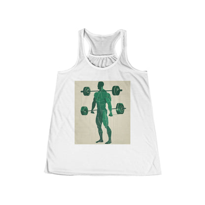 boostlete-boost-mode-scene-deadlift-glitch-blueprint-0044 — Women's Flowy Racerback Tank (B+C 8800)