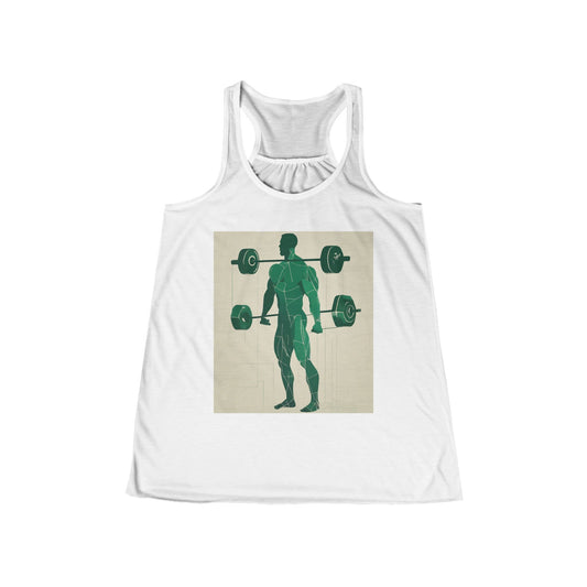 boostlete-boost-mode-scene-deadlift-glitch-blueprint-0044 — Women's Flowy Racerback Tank (B+C 8800)