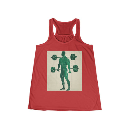 boostlete-boost-mode-scene-deadlift-glitch-blueprint-0044 — Women's Flowy Racerback Tank (B+C 8800)