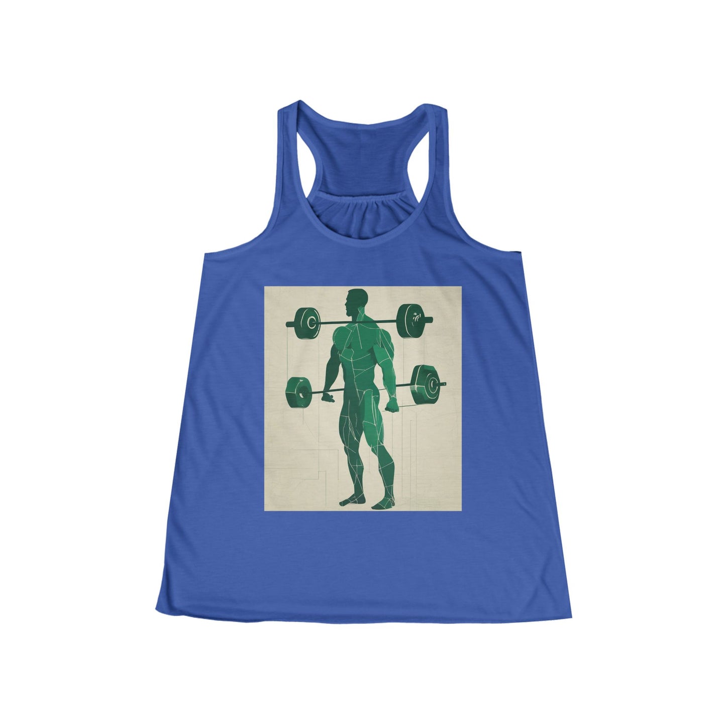 boostlete-boost-mode-scene-deadlift-glitch-blueprint-0044 — Women's Flowy Racerback Tank (B+C 8800)