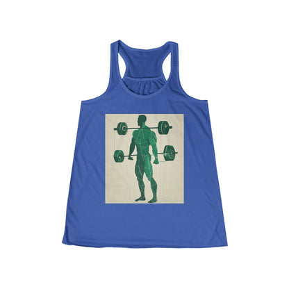 boostlete-boost-mode-scene-deadlift-glitch-blueprint-0044 — Women's Flowy Racerback Tank (B+C 8800)