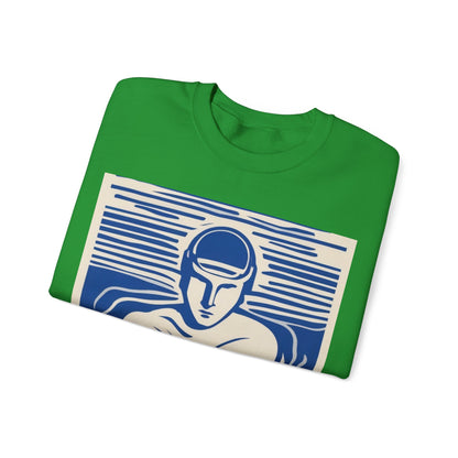 boostlete-boost-mode-icon-swimmer-motion-vector-0062 — Unisex Heavy Blend Crewneck Sweatshirt (Gildan)