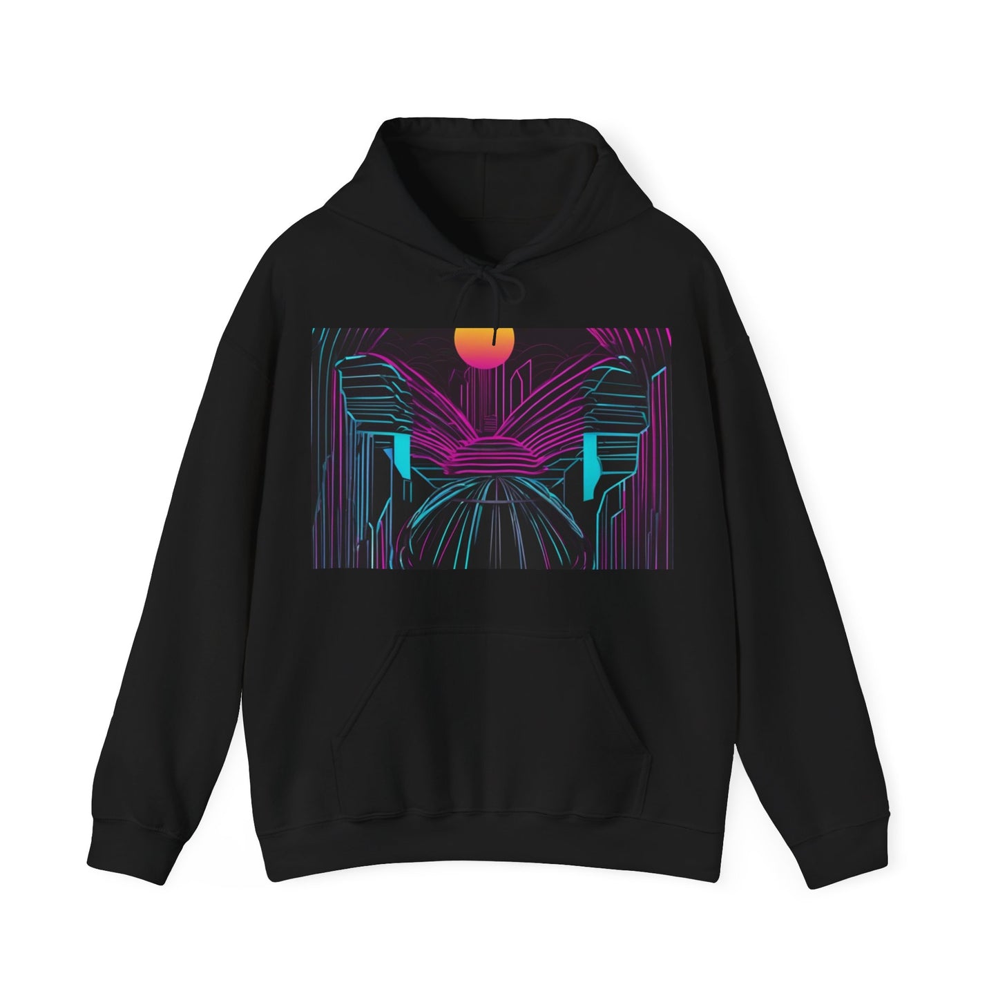 boostlete-rise-grind-icon-sunrise-motion-paper-0962 — Unisex Heavy Blend Hoodie (G18500)
