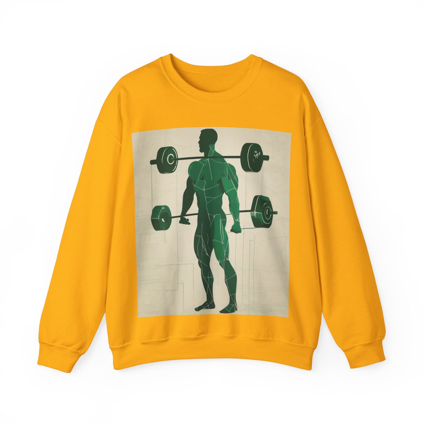 boostlete-boost-mode-scene-deadlift-glitch-blueprint-0044 — Unisex Heavy Blend Crewneck Sweatshirt (Gildan)