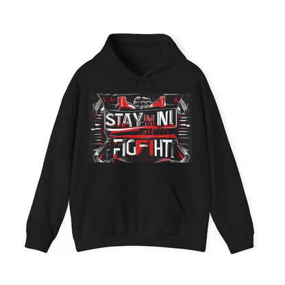 boostlete-rise-grind-type-stay-in-the-fight-banner-retro-1441 — Unisex Heavy Blend Hoodie (G18500)