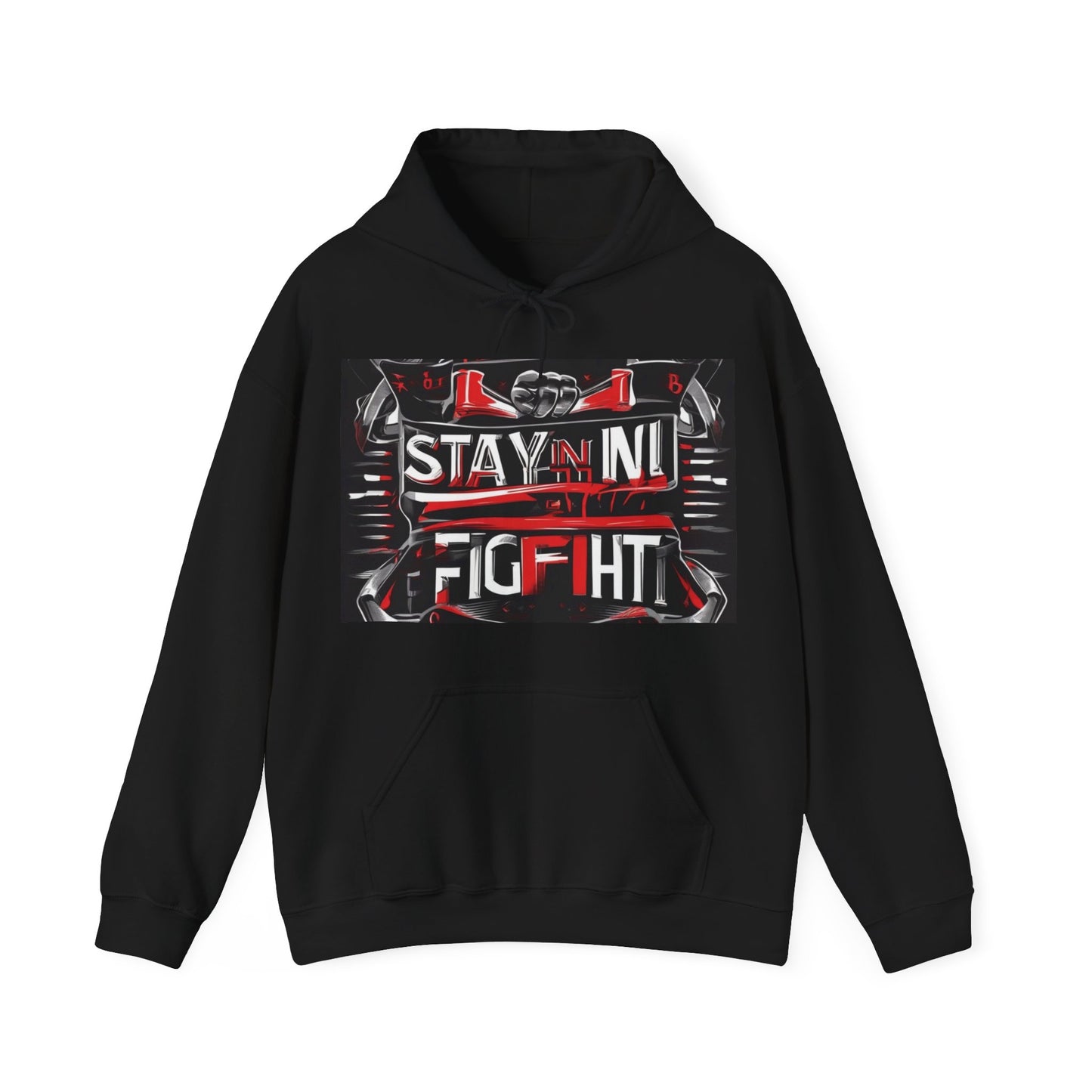 boostlete-rise-grind-type-stay-in-the-fight-banner-retro-1441 — Unisex Heavy Blend Hoodie (G18500)