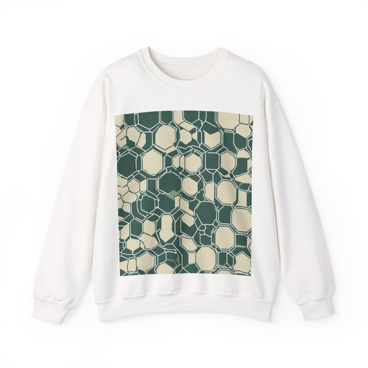 boostlete-iron-intent-pattern-hex-blueprint-0271 — Unisex Heavy Blend Crewneck Sweatshirt (Gildan)