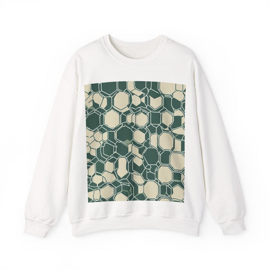 boostlete-iron-intent-pattern-hex-blueprint-0271 — Unisex Heavy Blend Crewneck Sweatshirt (Gildan)