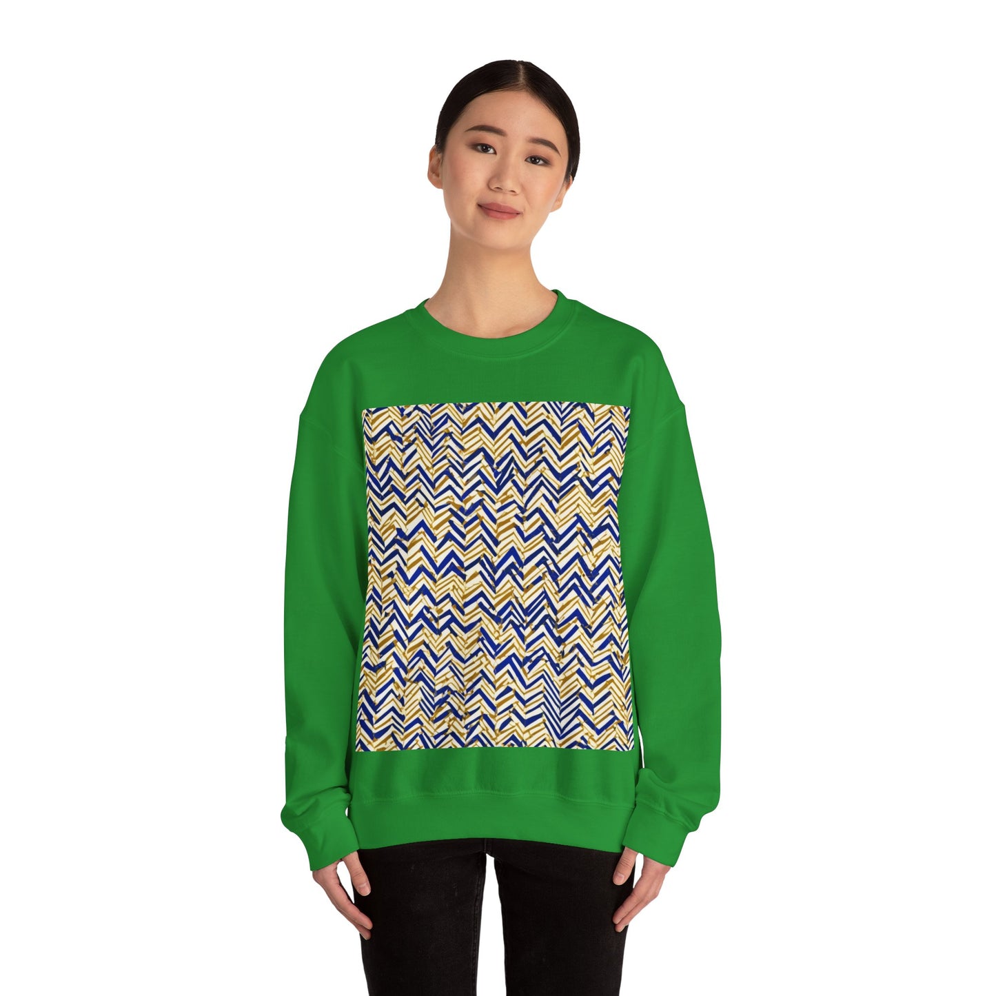 boostlete-boost-mode-pattern-ekg-line-art-0091 — Unisex Heavy Blend Crewneck Sweatshirt (Gildan)