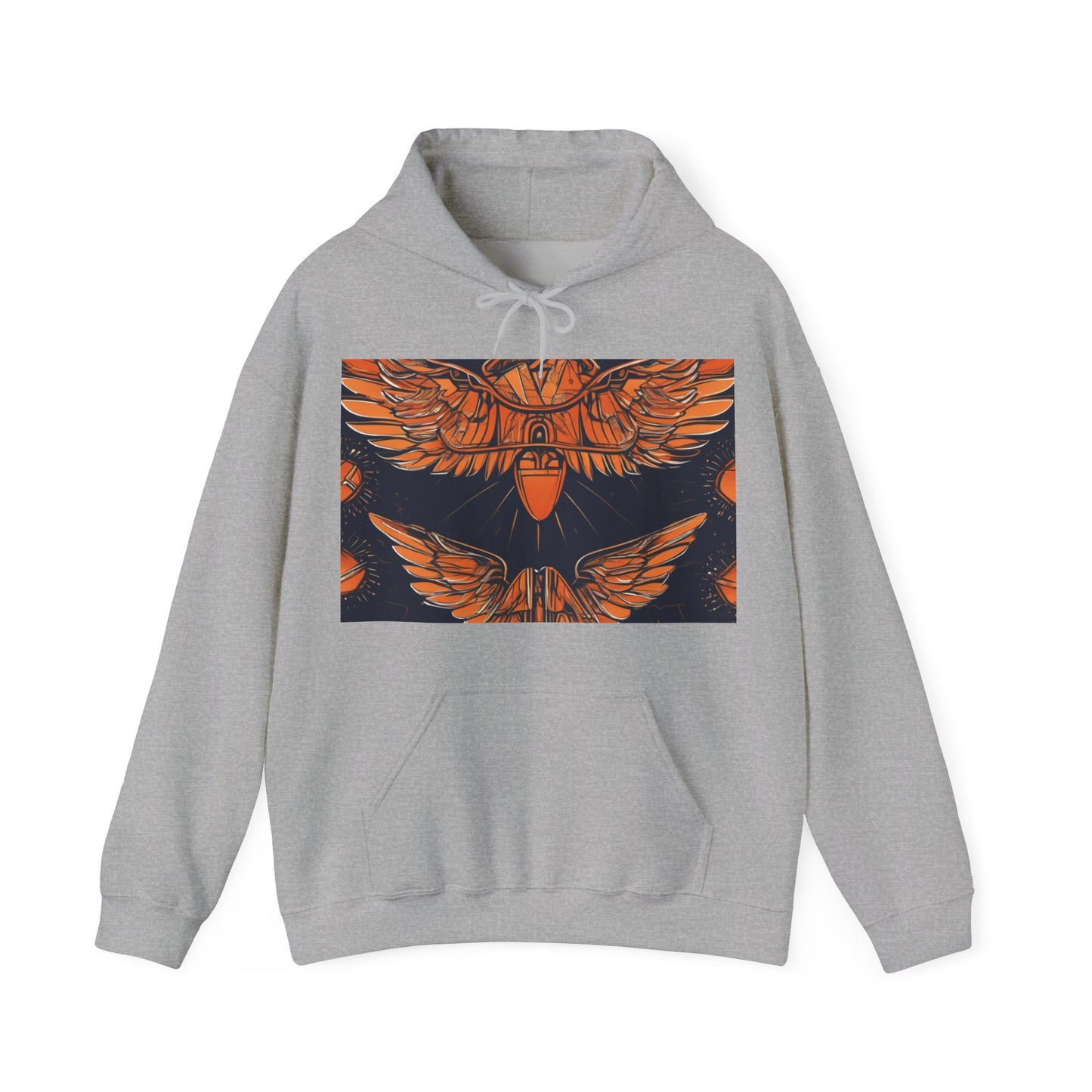 boostlete-field-day-icon-wings-soft-geometric-0298 — Unisex Heavy Blend Hooded Sweatshirt (Gildan)