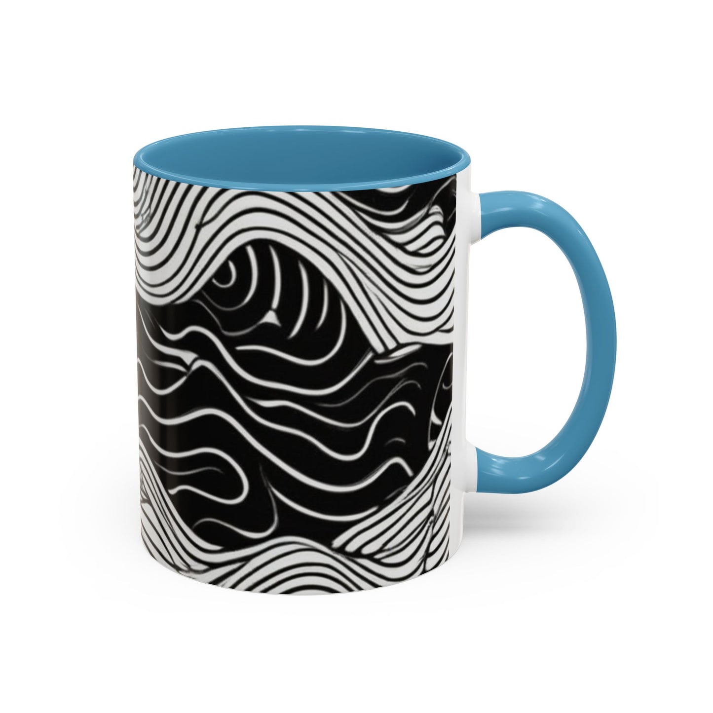 boostlete-field-day-pattern-topographic-line-art-0239 — Accent Mug 11oz/15oz