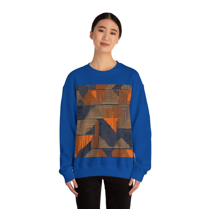 boostlete-field-day-pattern-stair-steps-geometric-0055 — Unisex Heavy Blend Crewneck Sweatshirt (Gildan)