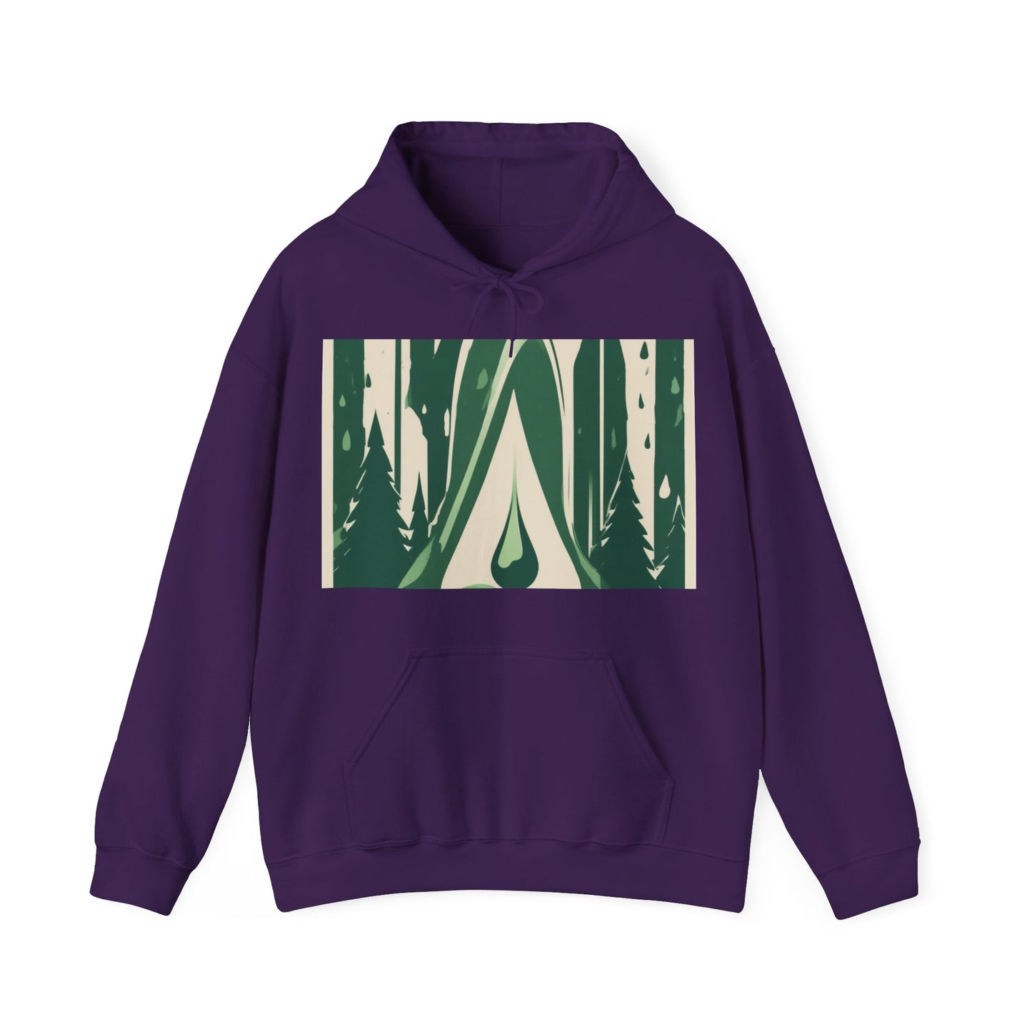 boostlete-quiet-power-icon-water-glitch-retro-0186 — Unisex Heavy Blend Hoodie (G18500)
