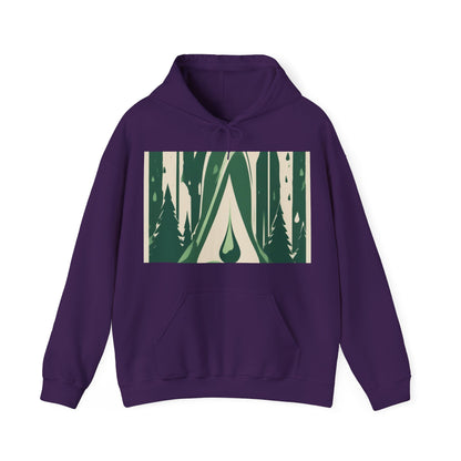 boostlete-quiet-power-icon-water-glitch-retro-0186 — Unisex Heavy Blend Hoodie (G18500)