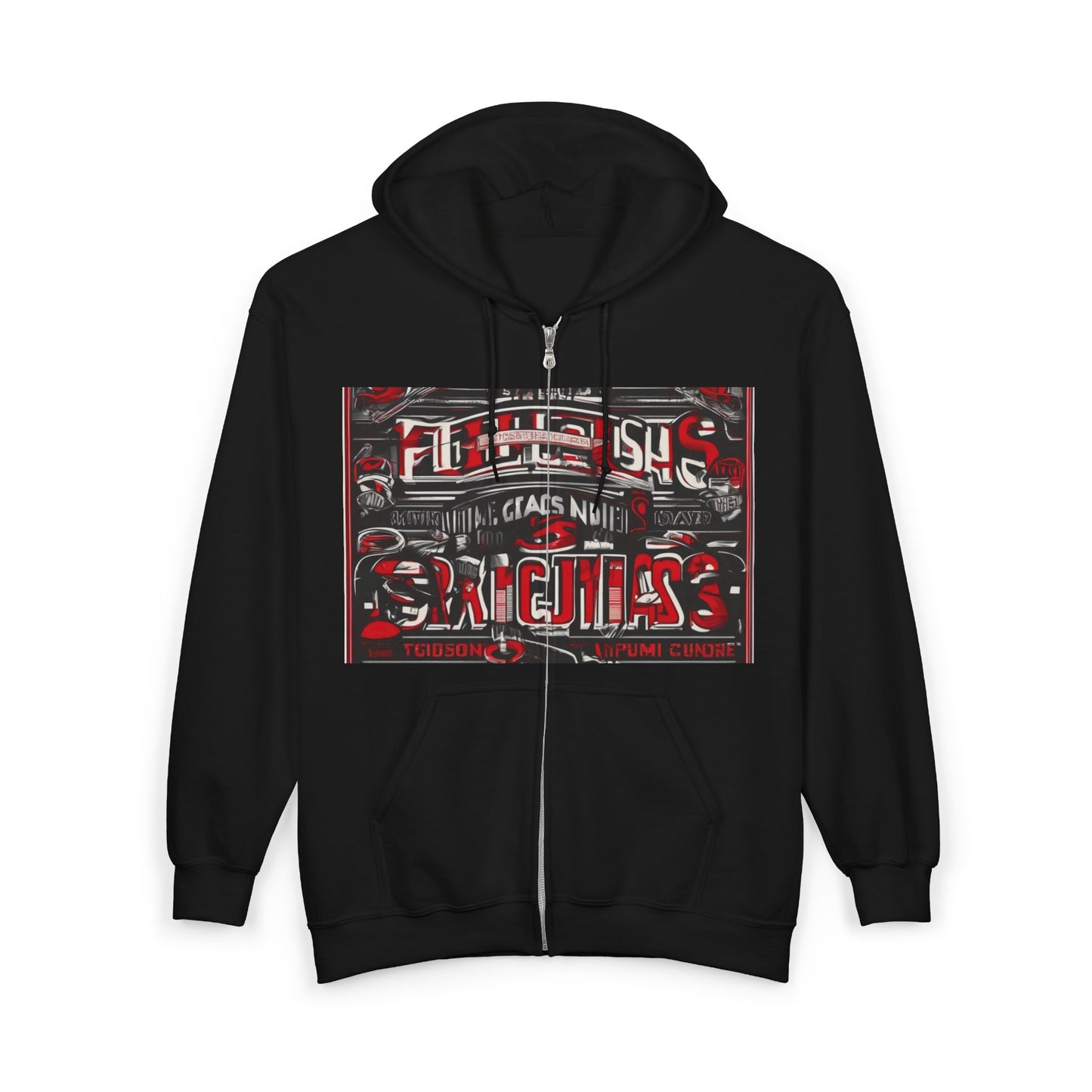 boostlete-iron-intent-type-sin-excusas-arc-retro-0157 — Unisex Heavy Blend Full-Zip Hooded Sweatshirt
