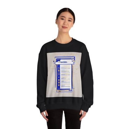 boostlete-am-crew-icon-checklist-glitch-badge-0018 — Unisex Heavy Blend Crewneck Sweatshirt (Gildan)