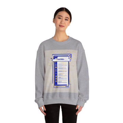 boostlete-am-crew-icon-checklist-glitch-badge-0018 — Unisex Heavy Blend Crewneck Sweatshirt (Gildan)