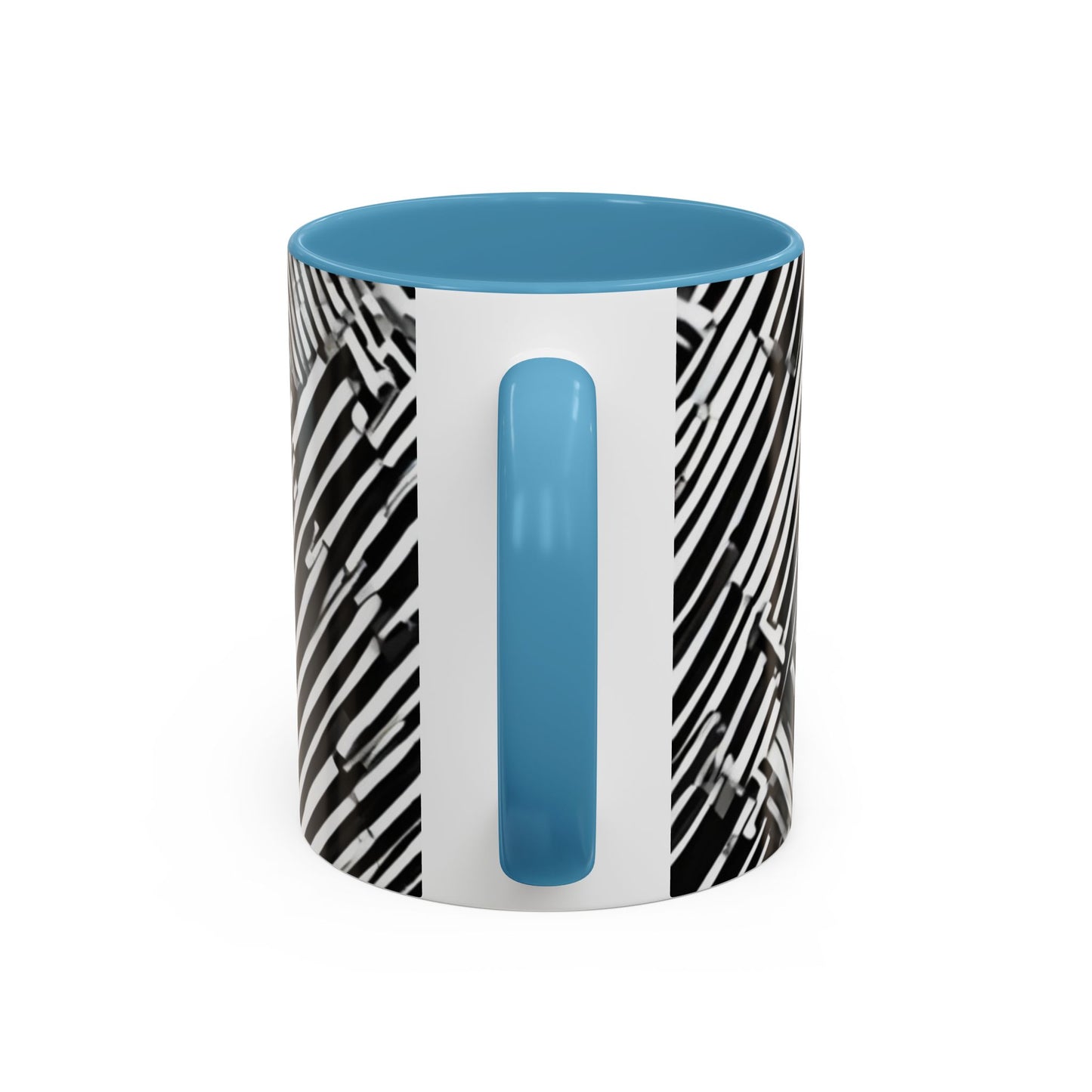 boostlete-mile-by-mile-pattern-barcode-monoline-0059 — Accent Mug 11oz/15oz
