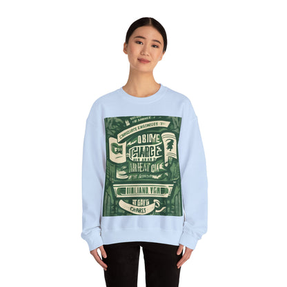boostlete-am-crew-type-charge-ahead-banner-paper-0965 — Unisex Heavy Blend Crewneck (G18000)