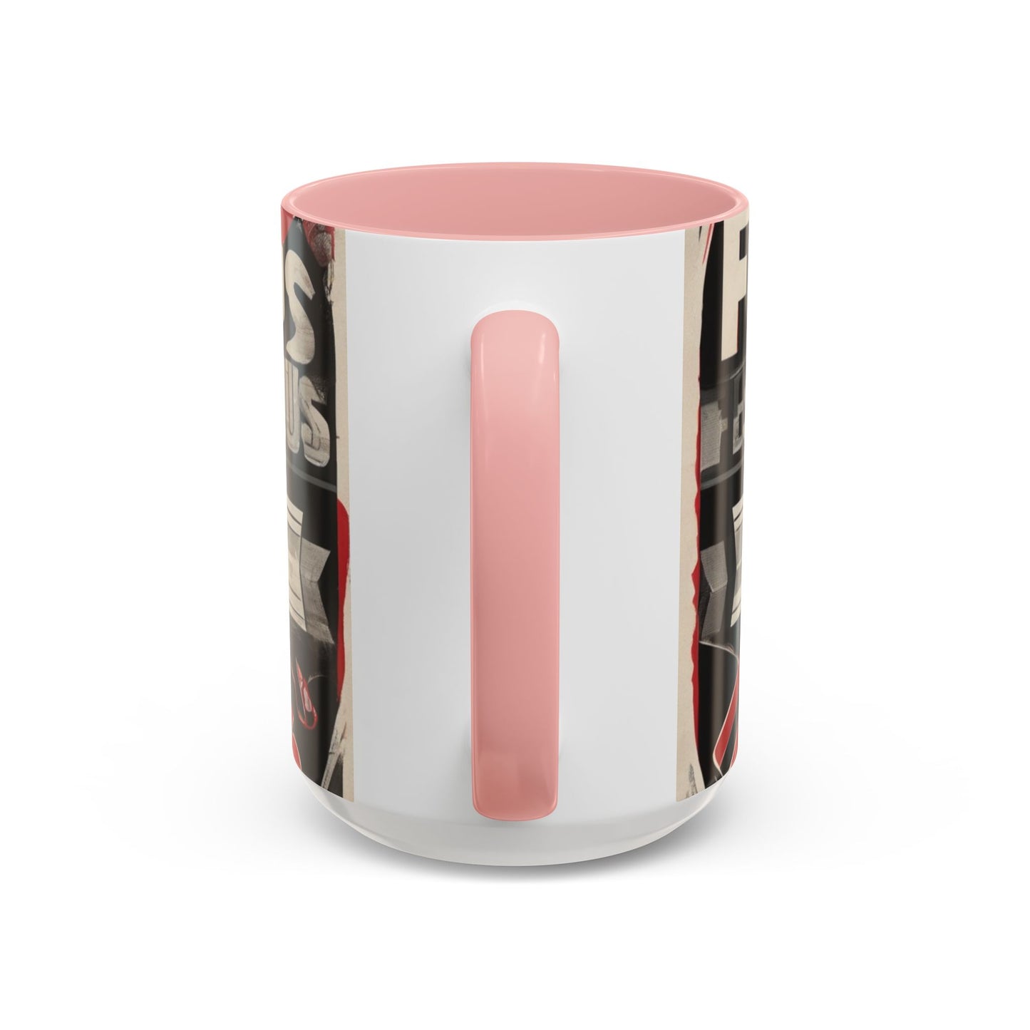 boostlete-mile-by-mile-type-focus-over-feelings-split-retro-0841 — Accent Mug 11/15oz