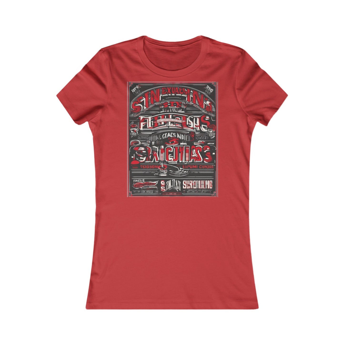 boostlete-iron-intent-type-sin-excusas-arc-retro-0157 — Women's Favorite Tee (B+C 6004)