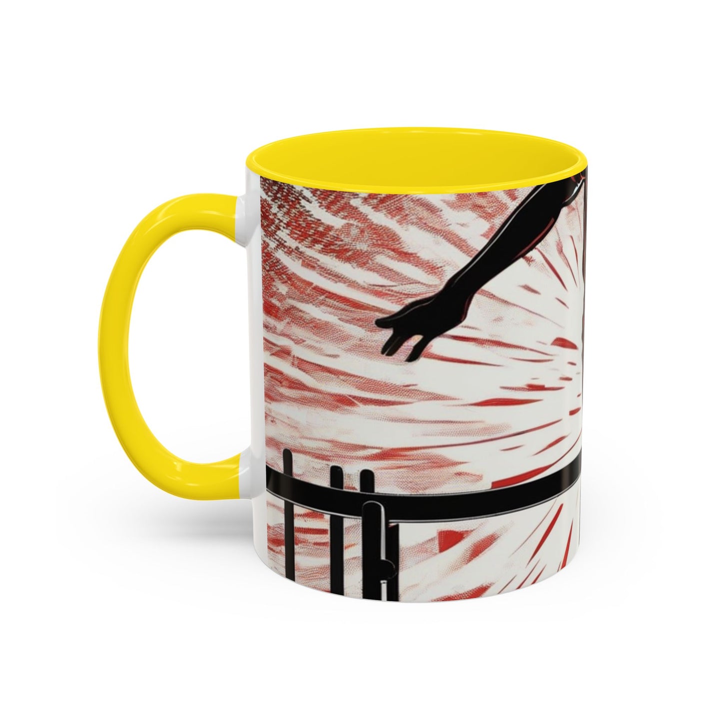 boostlete-recovery-progress-scene-hurdler-halftone-engraved-0212 — Accent Mug 11oz/15oz