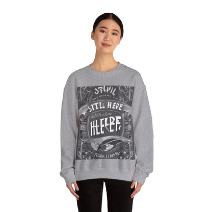 boostlete-recovery-progress-type-still-here-banner-paper-0201 — Unisex Heavy Blend Crewneck Sweatshirt (Gildan)