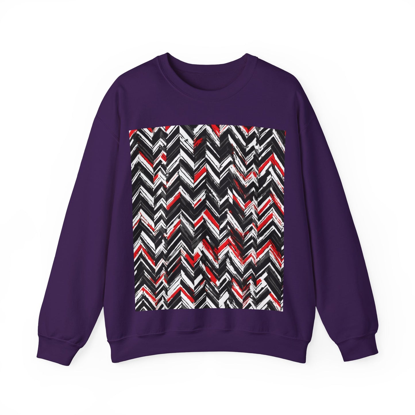 boostlete-am-crew-pattern-chevron-geometric-0659 — Unisex Heavy Blend Crewneck (G18000)