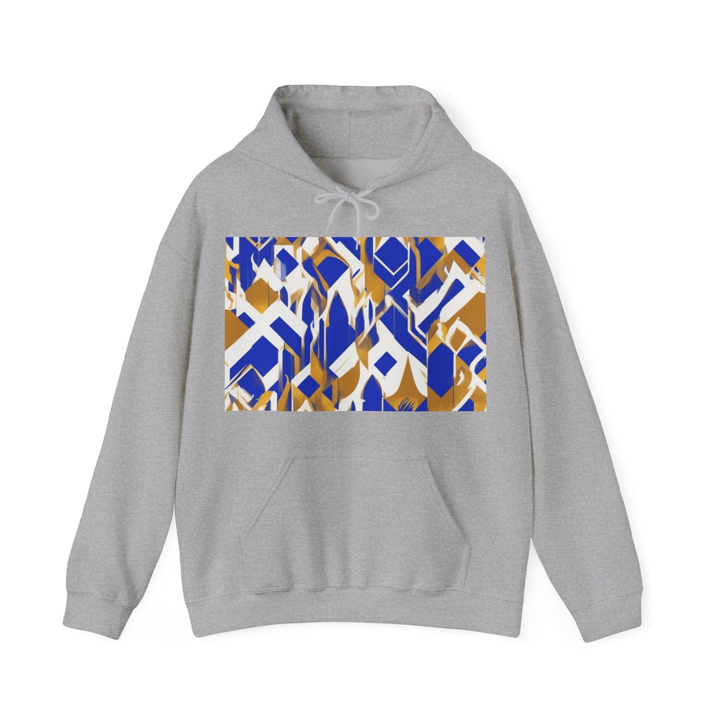 boostlete-field-day-icon-flame-glitch-geometric-0090 — Unisex Heavy Blend Hooded Sweatshirt (Gildan)