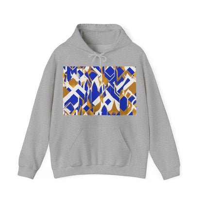 boostlete-field-day-icon-flame-glitch-geometric-0090 — Unisex Heavy Blend Hooded Sweatshirt (Gildan)