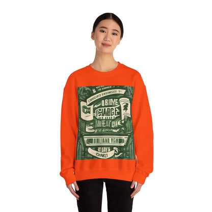 boostlete-am-crew-type-charge-ahead-banner-paper-0965 — Unisex Heavy Blend Crewneck (G18000)
