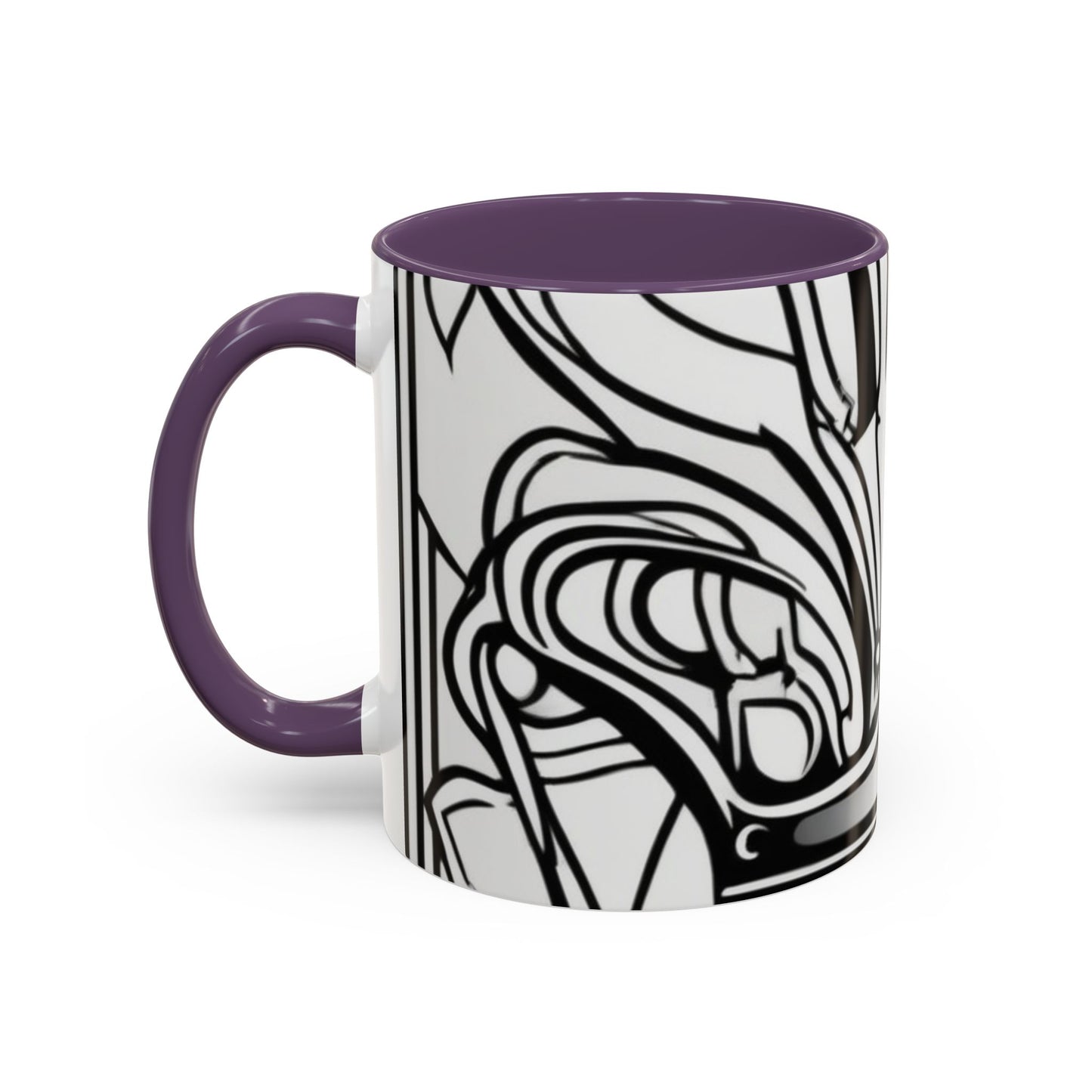 boostlete-boost-mode-icon-crown-offset-line-art-0190 — Accent Mug 11oz/15oz