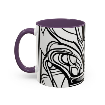 boostlete-boost-mode-icon-crown-offset-line-art-0190 — Accent Mug 11oz/15oz