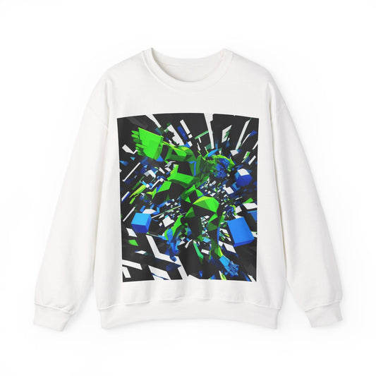 boostlete-pr-season-scene-sprinter-3d-geometric-0896 — Unisex Heavy Blend Crewneck (G18000)