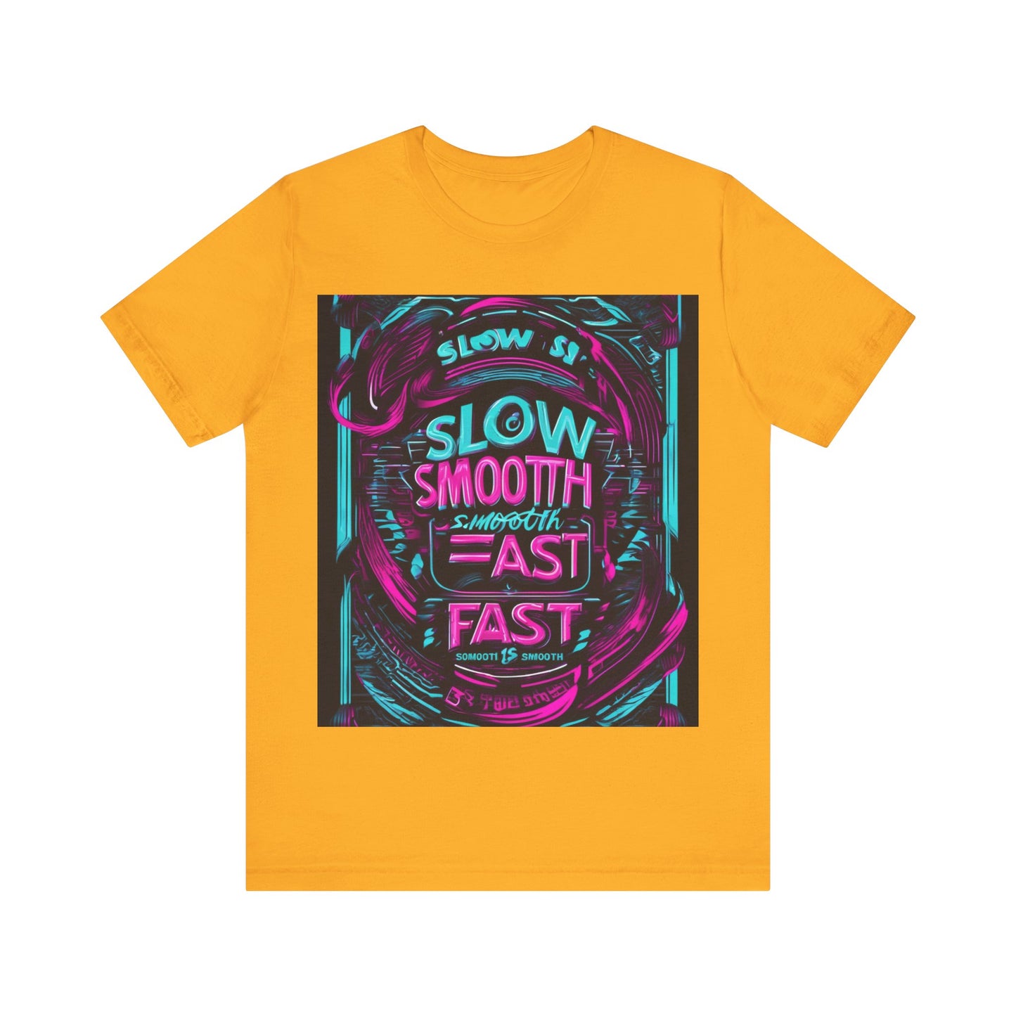 boostlete-recovery-progress-type-slow-is-smooth-smooth-is-fast-banner-engraved-0181 — Unisex Jersey Short Sleeve (B+C 3001)