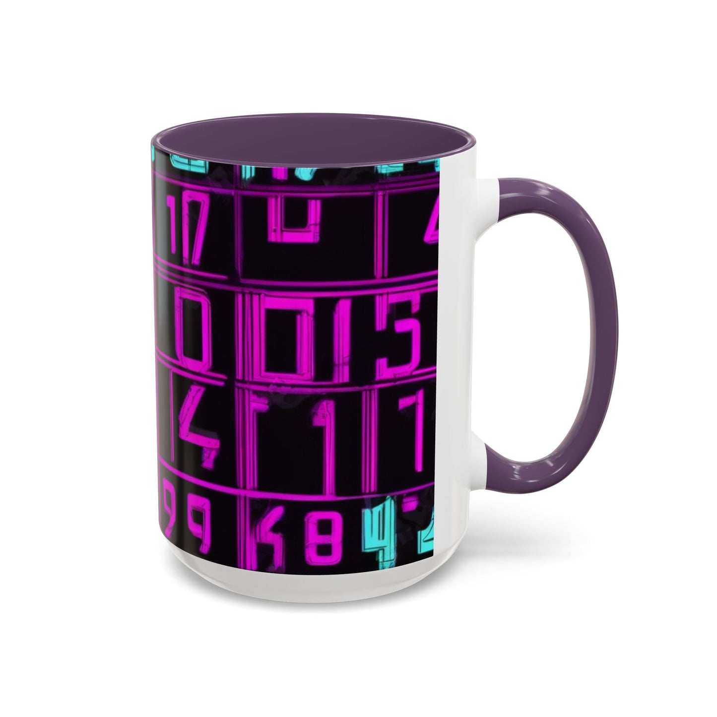 boostlete-iron-intent-pattern-plate-number-retro-0227 — Accent Mug 11oz/15oz