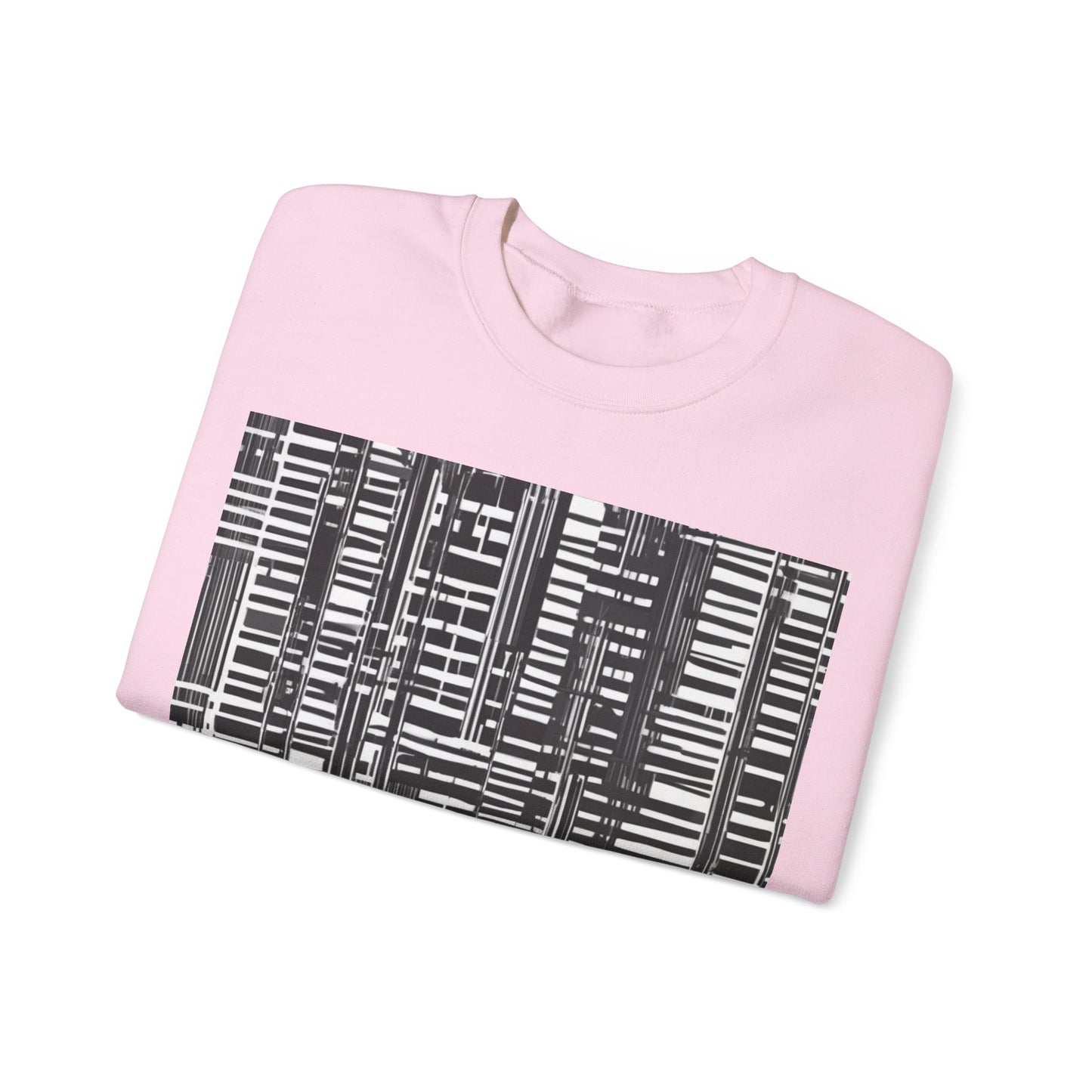 boostlete-iron-intent-pattern-barcode-line-art-0599 — Unisex Heavy Blend Crewneck (G18000)
