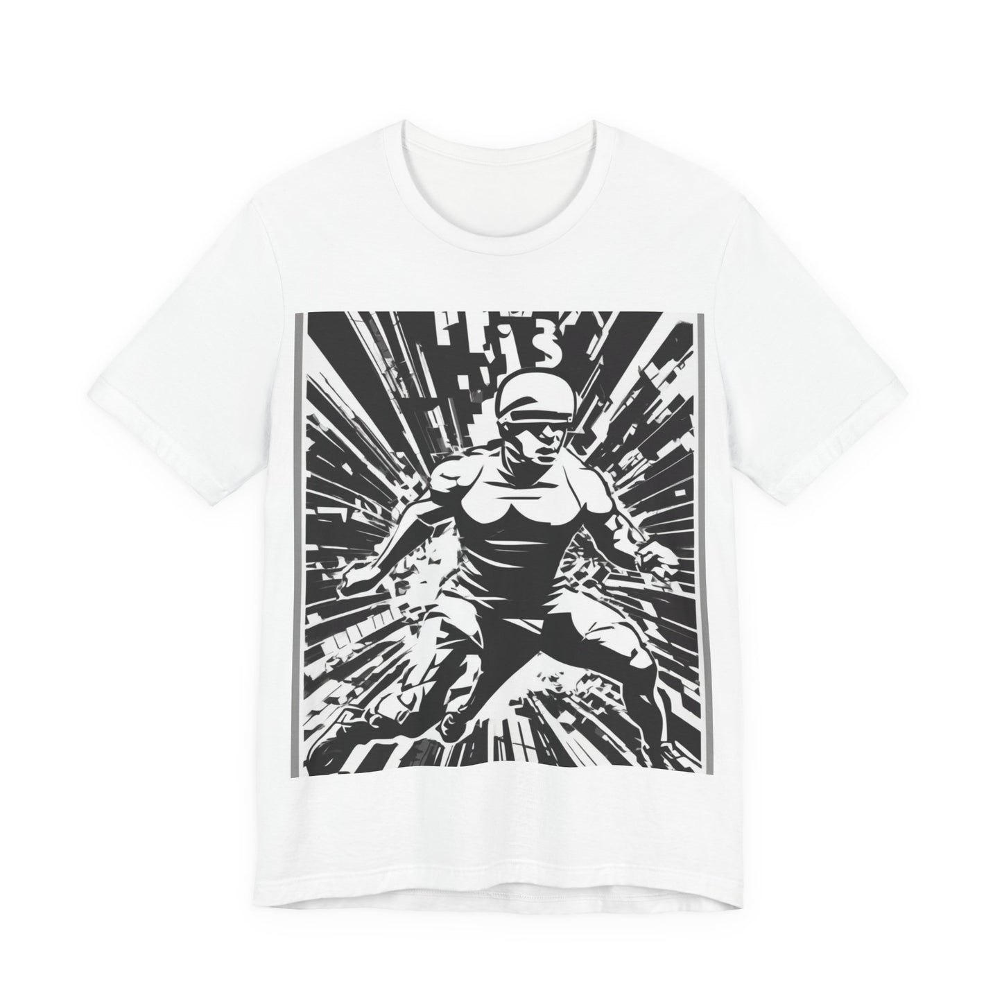 boostlete-field-day-scene-sprinter-halftone-bold-0148 — Unisex Jersey Short Sleeve (B+C 3001)