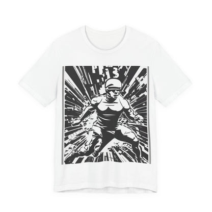 boostlete-field-day-scene-sprinter-halftone-bold-0148 — Unisex Jersey Short Sleeve (B+C 3001)