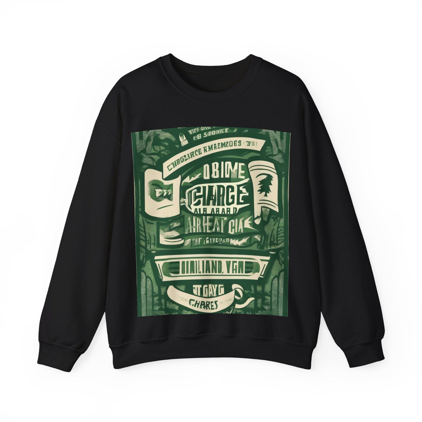 boostlete-am-crew-type-charge-ahead-banner-paper-0965 — Unisex Heavy Blend Crewneck (G18000)