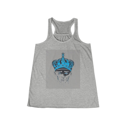 boostlete-am-crew-icon-crown-grainy-monoline-0022 — Women's Flowy Racerback Tank (B+C 8800)