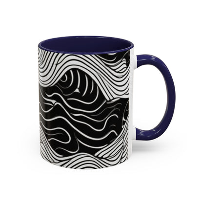 boostlete-field-day-pattern-topographic-line-art-0239 — Accent Mug 11oz/15oz