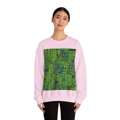 boostlete-quiet-power-pattern-stair-steps-industrial-0751 — Unisex Heavy Blend Crewneck (G18000)