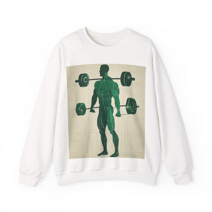 boostlete-boost-mode-scene-deadlift-glitch-blueprint-0044 — Unisex Heavy Blend Crewneck Sweatshirt (Gildan)