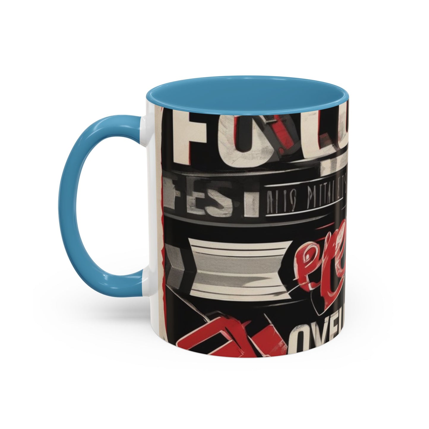 boostlete-mile-by-mile-type-focus-over-feelings-split-retro-0841 — Accent Mug 11/15oz