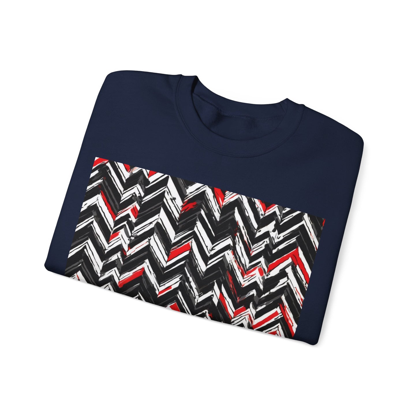 boostlete-am-crew-pattern-chevron-geometric-0659 — Unisex Heavy Blend Crewneck (G18000)